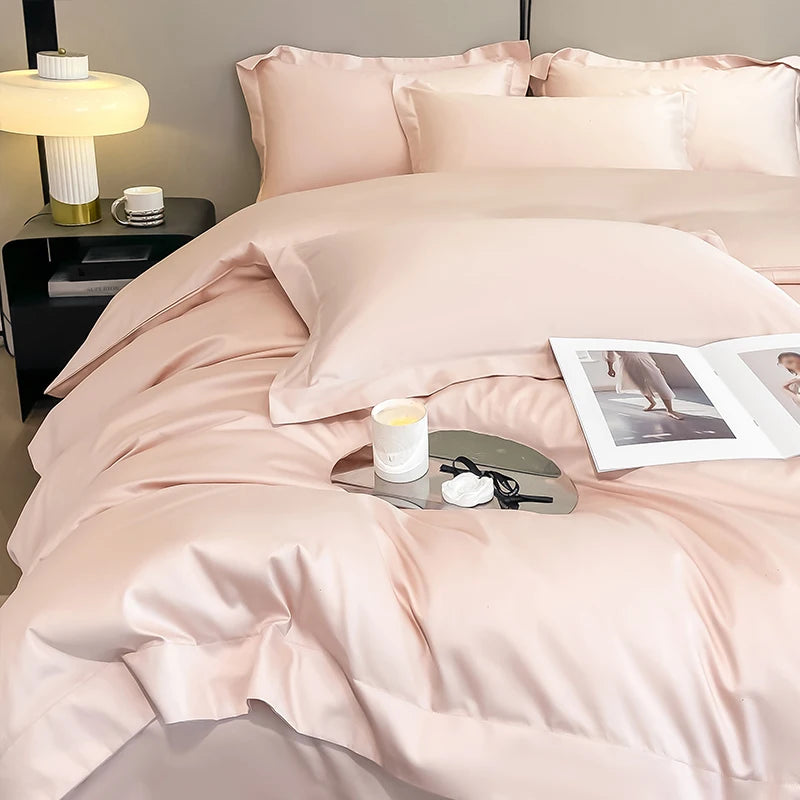 Egyptian Cotton  Solid Color Bedding Set Ultra Soft Comfortable Quality Premium 1000TC Duvet Cover Set 3pcs 220x240cm